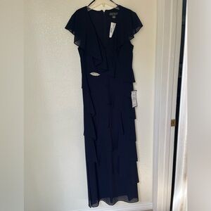 Elegant Navy Blue Evening Dress, Jessica Howard size 8